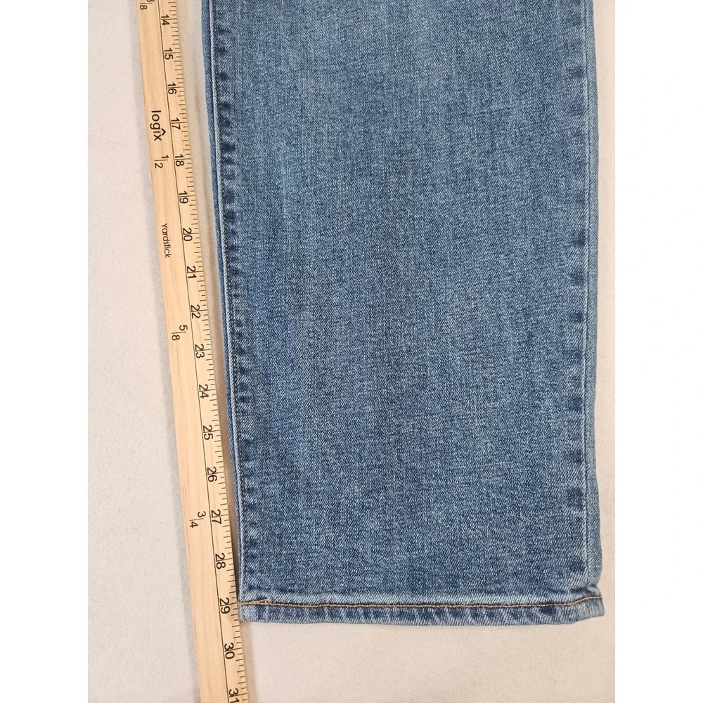 Old Navy OG Loose High Rise Jeans Womens 14 Medium Wash Straight Leg Denim